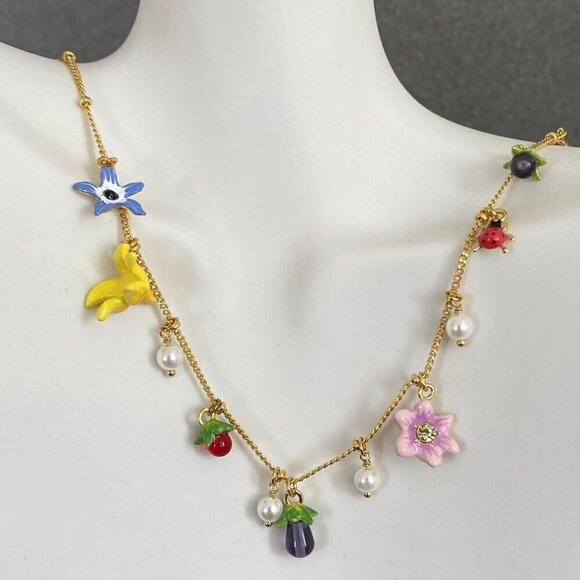 Anthropologie Jewelry - Les NEREIDES mixes flower 🌸 necklace